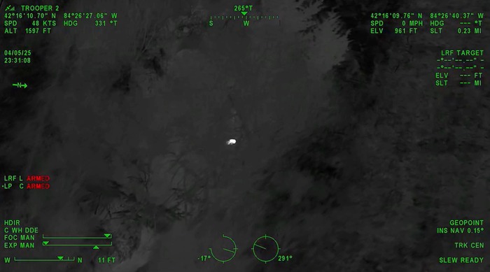 სითბური კამერით დანახული დაკარგული მცირეწლოვანი